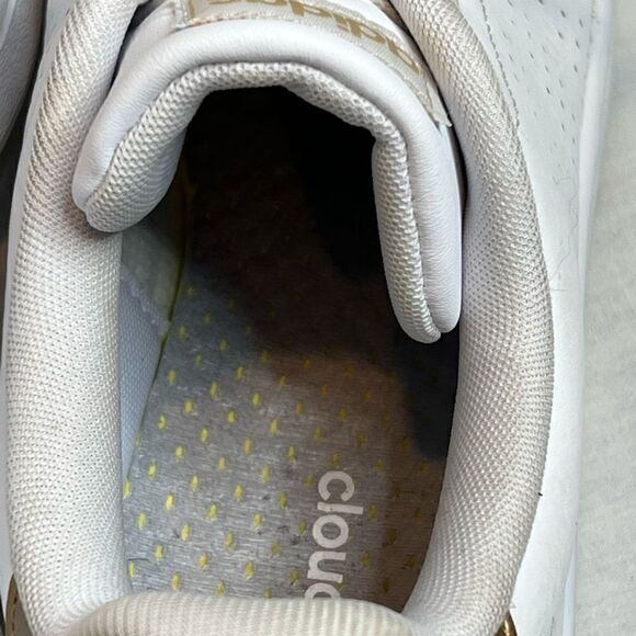 Adidas white perforated cloud foam advantage sneakers size 9.5 - Picture 11 of 13